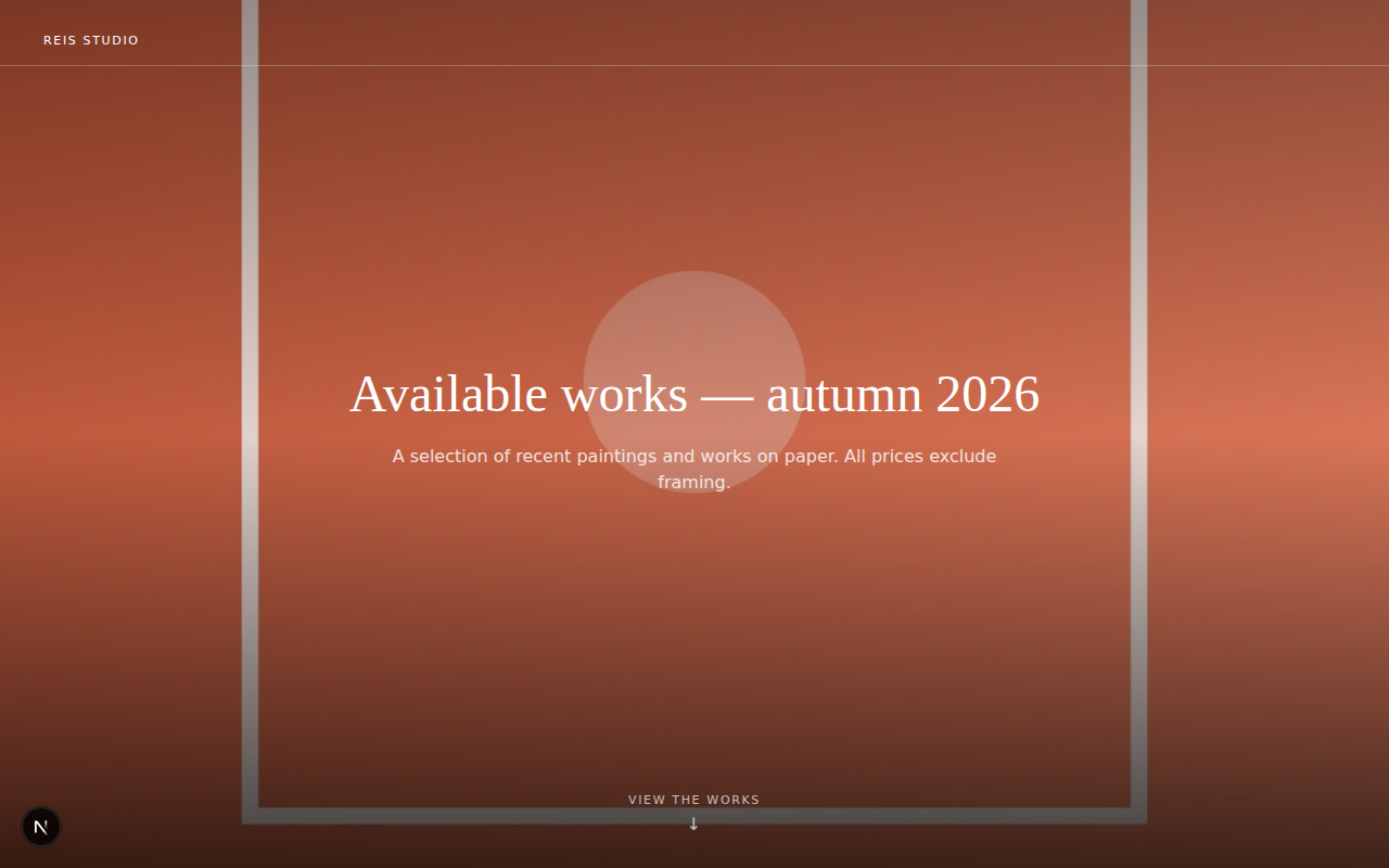 A private viewing room — a curated page a curator or collector opens with one link